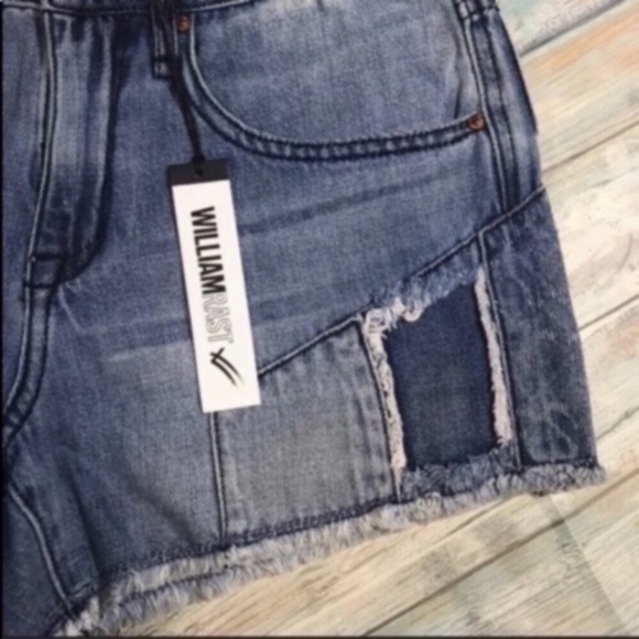 NWT William Rast Patchwork Denim Shorts - Picture 3 of 4